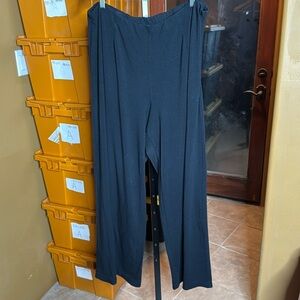 Emme Black Wide Leg Pull On Pants Size 2X